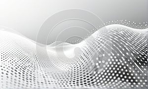 Abstract Gray Wave Pattern Background with Subtle Dots