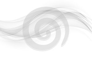 Abstract gray waves - data stream concept. Vector Illustration