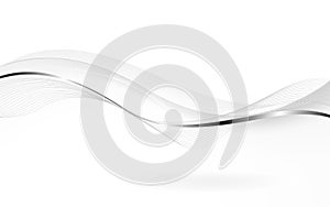 Abstract gray waves - data stream concept. Vector Illustration