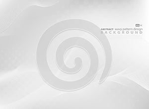 Abstract gray wavy pattern design background of modern tech. illustration vector eps10