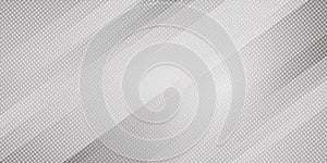 Abstract gray and white gradient color oblique lines stripes background and dots texture halftone style. Geometric minimal pattern