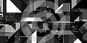 Abstract grayscale geometric pattern