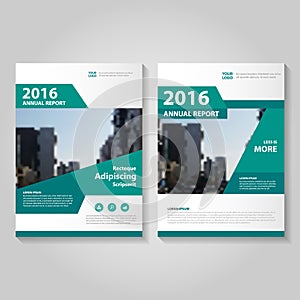 Abstract green annual report Leaflet Brochure Flyer template design, book cover layout design