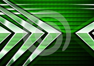 Abstract Green Background with Arrows