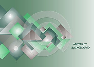Abstract green background. Bright tech geometric background made of rectangles and triangles. Corporate vector design for banner,