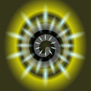 Abstract green background lighting flare