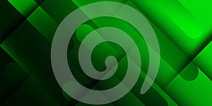 Abstract green background - lines composition created with lights and shadows. Technology or business digital template. Trendy sim