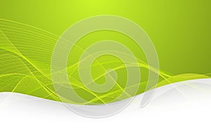 Abstract green background with lines. Vector