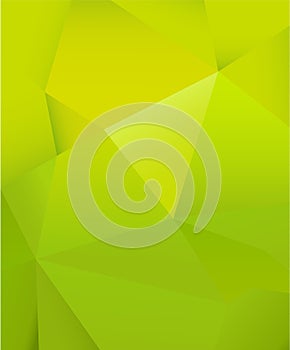 Abstract green background with many triangle shapes immitating p