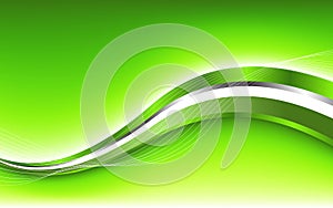 Abstract green background with wave