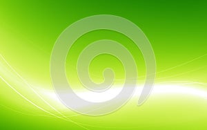 Abstract green background with white wave. Vector illustration