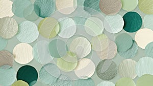 Abstract Green and Beige Circle Pattern Background