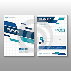 Abstract Green blue annual report Leaflet Brochure Flyer template design, book cover layout design