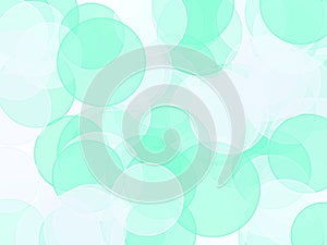 Abstract green blue circles with white background