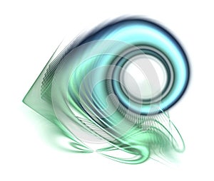 Abstract green and blue swirl