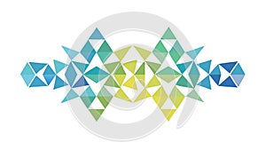 Abstract Green and Blue Triangle Pattern Vector Generative AI