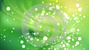 Abstract Green Blurry Lights Background Vector