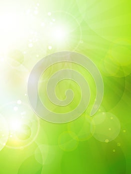 Abstract green bokeh background