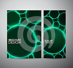 Abstract green circle pattern. Graphic resources design template.