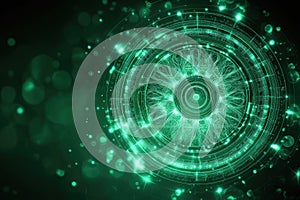 AI Generated Emerald Mandala