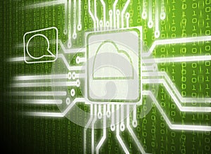 Abstract green cloud computing