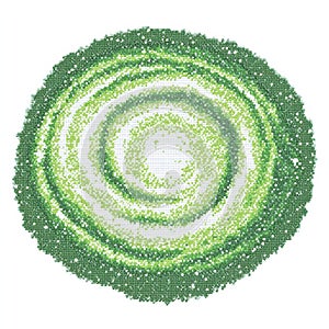 Abstract Green Concentric Circles Texture Pattern