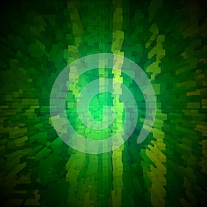 Abstract green cubes background