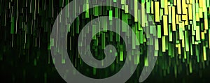 Abstract Green Digital Data Flow Background