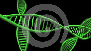 Abstract Green DNA background. Technology concept.