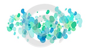 Abstract Green Dots Pattern Organic Cloud Shape, vector design Generative AI