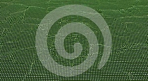 Abstract Green Dotted Pattern Digital Landscape Background Texture