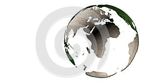 Abstract green Earth globe rotation