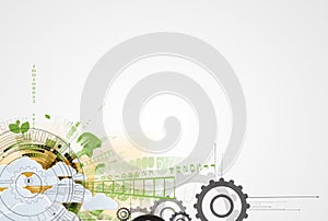 Abstract green eco technolgy business concept