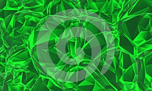 Abstract green emeral crystal background