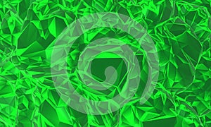 Abstract green emeral crystal background