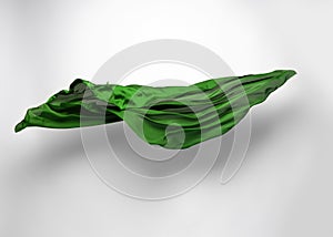 Abstract green fabric in motion