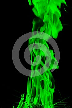 Abstract green Fire flames