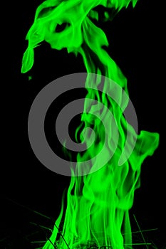 Abstract green Fire flames