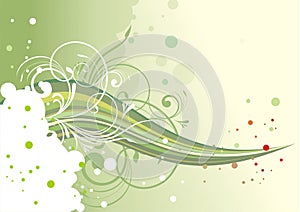 Abstract green floral background