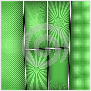 Abstract green frames composition