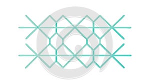 Abstract Green Geometric Grid Pattern Texture, vector design Generative AI