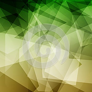 Abstract green geometric polygon background