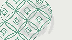 Abstract Green Geometric Rhombus Pattern, vector design Generative AI