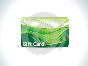 Abstract green gift card