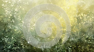 Abstract Green Gold Watercolor Texture Background, Artistic Paint, Nature Inspired Design, Graphic Resource photo