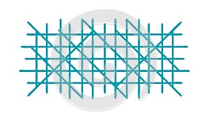 Abstract Green Grid Pattern with Diagonal Intersecting Lines, vector design Generative AI
