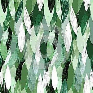 Abstract Green Leaf Pattern Background Illustration