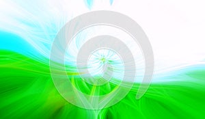 Abstract green light background with waves like a flower