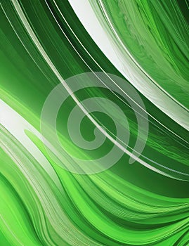 Abstract Green Line Pattern Wave