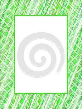 Abstract green lines frame